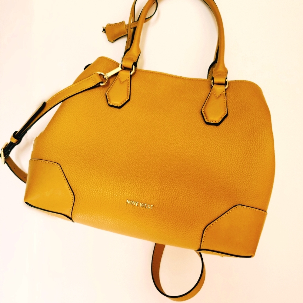 Mustard Yellow Faux Leather Handbag